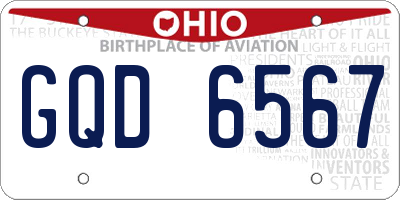 OH license plate GQD6567