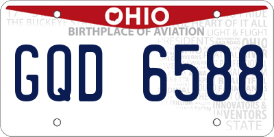 OH license plate GQD6588