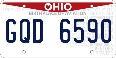 OH license plate GQD6590