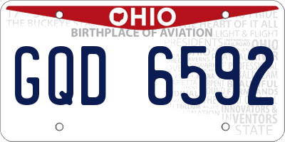 OH license plate GQD6592