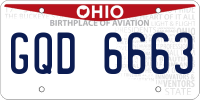 OH license plate GQD6663
