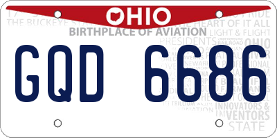 OH license plate GQD6686