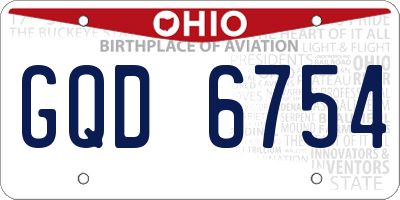 OH license plate GQD6754