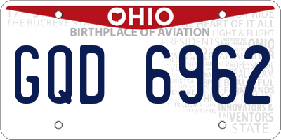 OH license plate GQD6962
