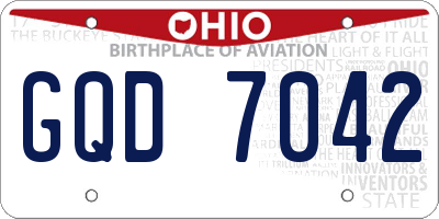 OH license plate GQD7042