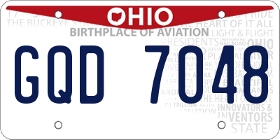 OH license plate GQD7048
