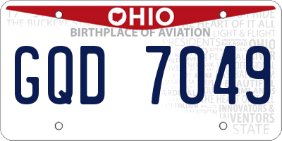 OH license plate GQD7049