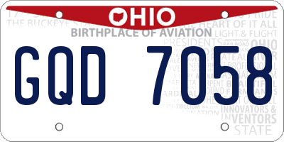 OH license plate GQD7058