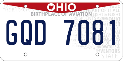 OH license plate GQD7081