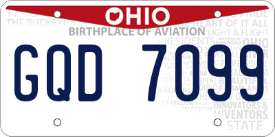 OH license plate GQD7099