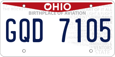 OH license plate GQD7105