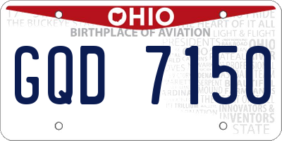 OH license plate GQD7150