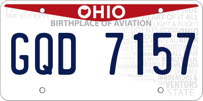 OH license plate GQD7157