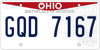OH license plate GQD7167