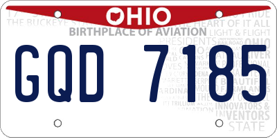 OH license plate GQD7185