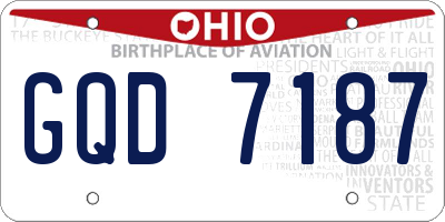 OH license plate GQD7187