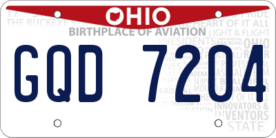 OH license plate GQD7204