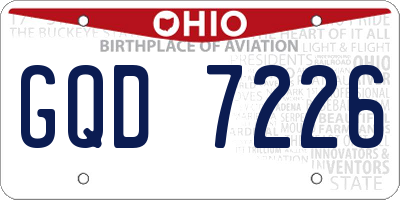 OH license plate GQD7226