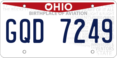 OH license plate GQD7249