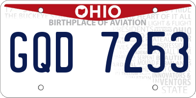 OH license plate GQD7253