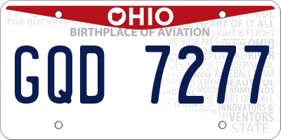 OH license plate GQD7277