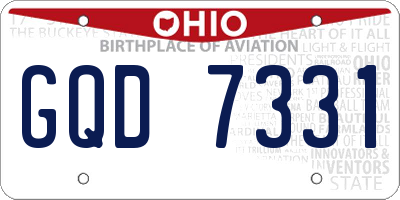 OH license plate GQD7331