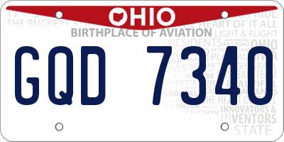 OH license plate GQD7340