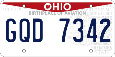 OH license plate GQD7342