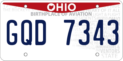 OH license plate GQD7343