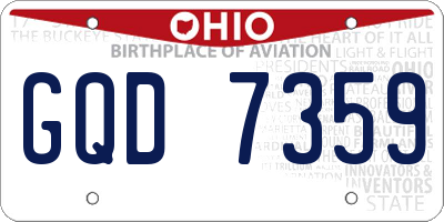 OH license plate GQD7359