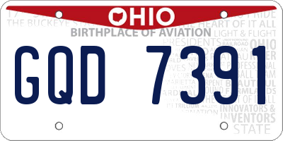 OH license plate GQD7391