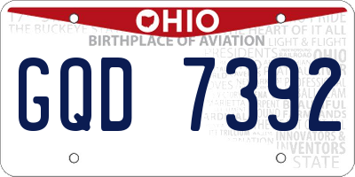 OH license plate GQD7392