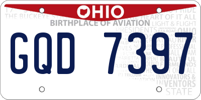 OH license plate GQD7397