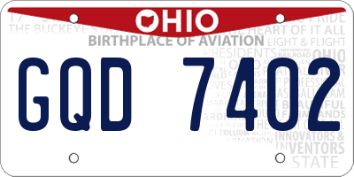 OH license plate GQD7402