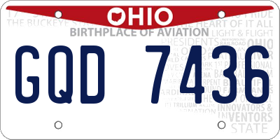 OH license plate GQD7436