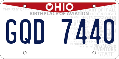 OH license plate GQD7440