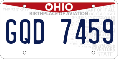 OH license plate GQD7459