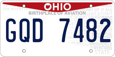 OH license plate GQD7482