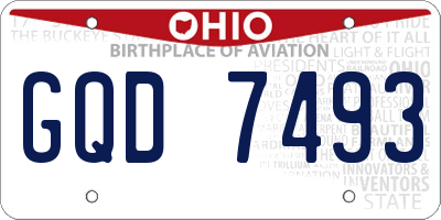 OH license plate GQD7493