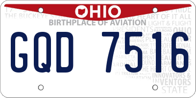 OH license plate GQD7516