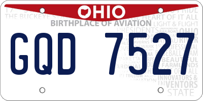 OH license plate GQD7527