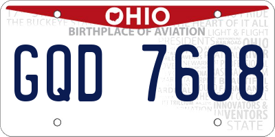 OH license plate GQD7608