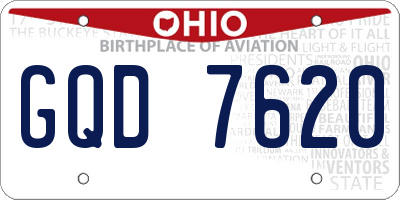 OH license plate GQD7620