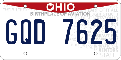 OH license plate GQD7625