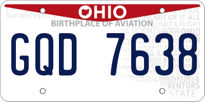 OH license plate GQD7638