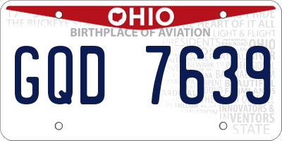 OH license plate GQD7639