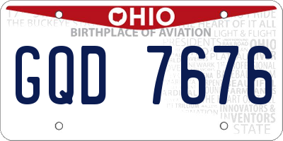 OH license plate GQD7676