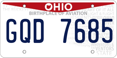 OH license plate GQD7685