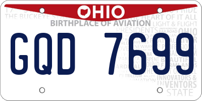 OH license plate GQD7699