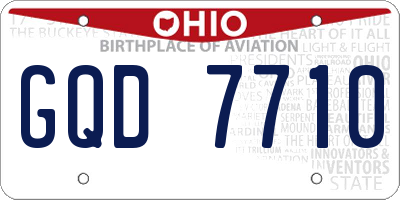 OH license plate GQD7710